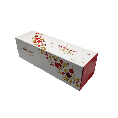 Boîte à bûche de Noël blanche | Emballage pâtisserie événementiel Noël